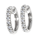 Diamant øredobber i hvitt gull, 0.12CT TW/Si - Diamanthuset