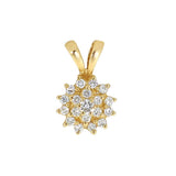 Diamant halssmykke Rosett i gult gull, 0.25ct TWSI - Diamanthuset
