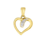 Diamant halssmykke i gult gull, 0.01CT TWSI - Diamanthuset