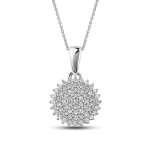 Diamantanheng rosett, 0,25ct tw/si  i hvitt gull