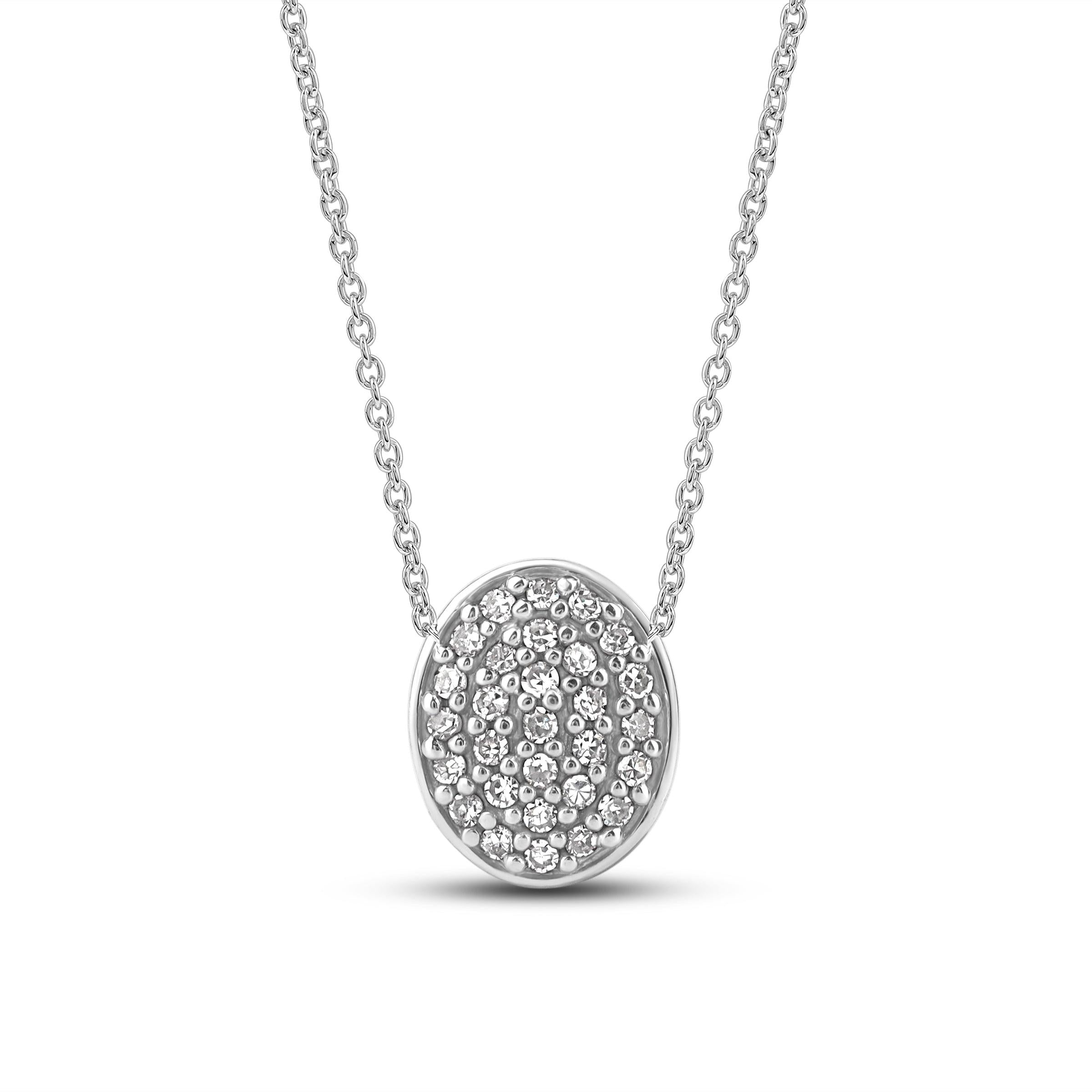 Diamantanheng 0,12ct tw/si i hvitt gull - Diamanthuset