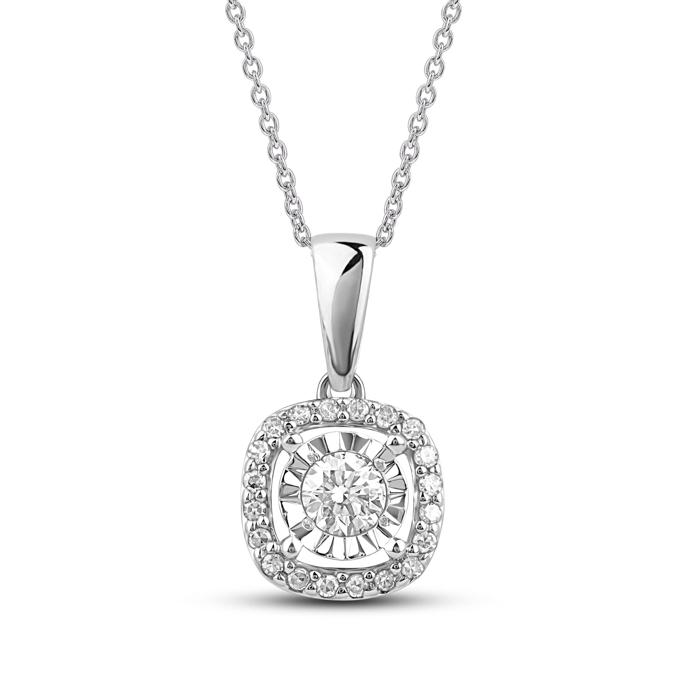 Diamanthuset -'- Diamantanheng 0,25ct tw/si i hvitt gull