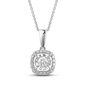 Diamantanheng 0,25ct tw/si i hvitt gull