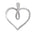 Diamant halssmykke med hjerte i hvitt gull, 0.08CT TWSI - Diamanthuset