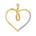 Diamant halssmykke med hjerte i gult gull, 0.08CT TWSI - Diamanthuset