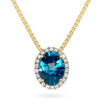 Diamantsmykke med 1,20ct Topas - Diamanthuset