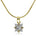 Diamant halssmykke 14kt gult gull Rosettstjerne 0.15ct TW Si - Diamanthuset