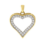 Diamant halssmykke i gult gull, 0.25CT TWSI - Diamanthuset