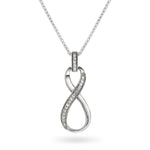 Diamant anheng evighetssymbol hvitt gull tot. 0.15ct TW/Si - Diamanthuset