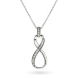 Diamant anheng evighetssymbol hvitt gull tot. 0.15ct TW/Si - Diamanthuset