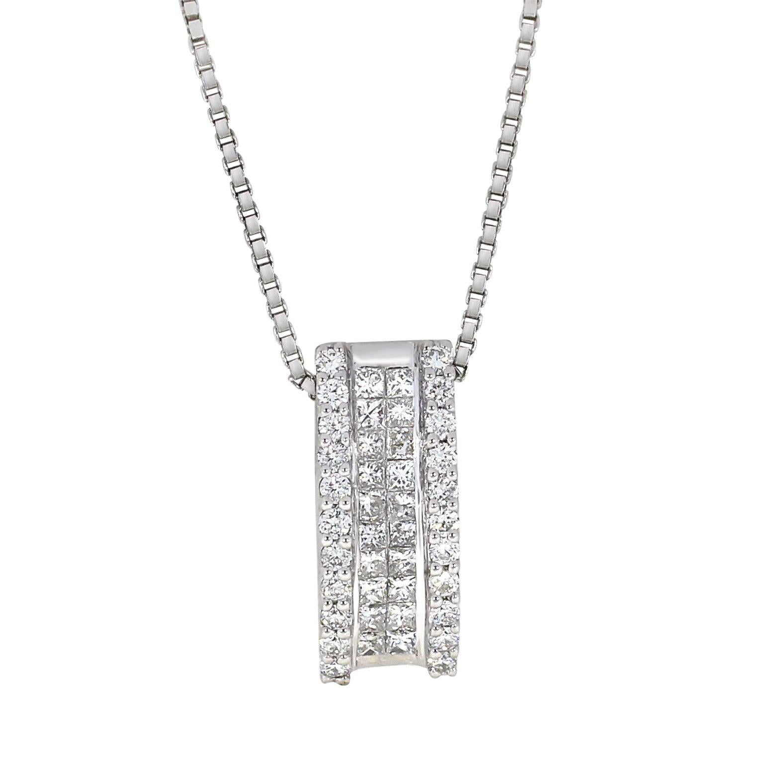 Diamant halssmykke hvitt gull tot. 0.50ct TW/Si - Diamanthuset