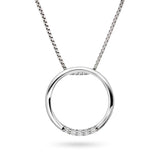 Diamant halssmykke i hvitt og gult gull, 0.10ct TW/Si