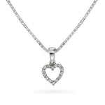 Diamantsmykke hjerte 0,12ct tw/si/ Diamanthuset