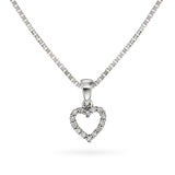 Diamantsmykke hjerte 0,12ct tw/si/ Diamanthuset