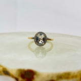 Diamantring med Hvit Topas 0.30ct tw/si