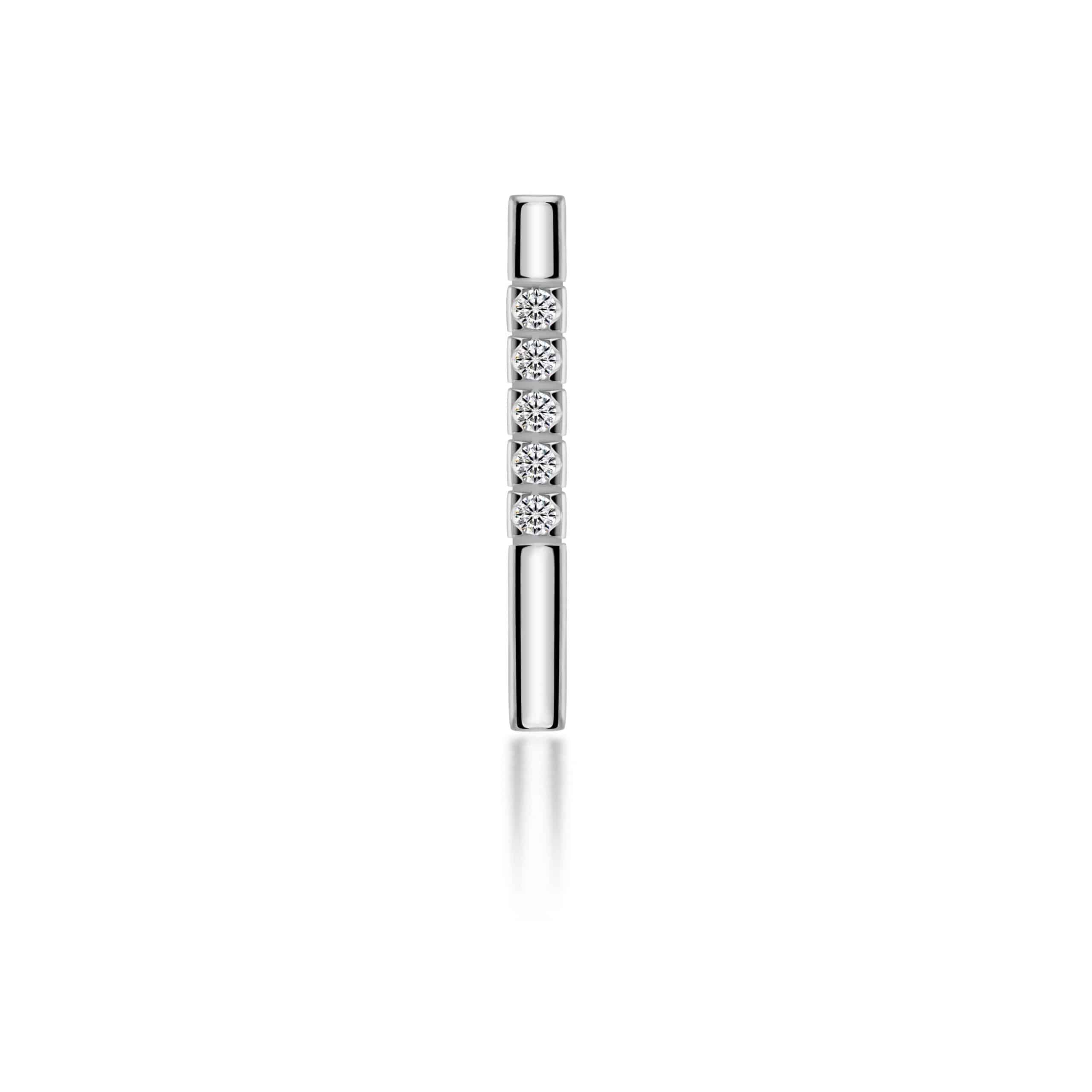 Halssmykke allianse stav med diamanter i hvitt gull 0,30ct-0.50ct