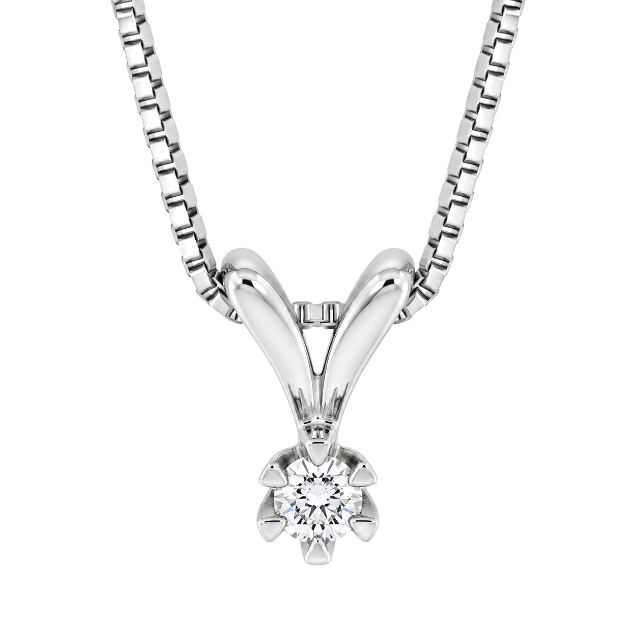Victoria diamantsmykke, hvitt/gult gull – Diamanthuset