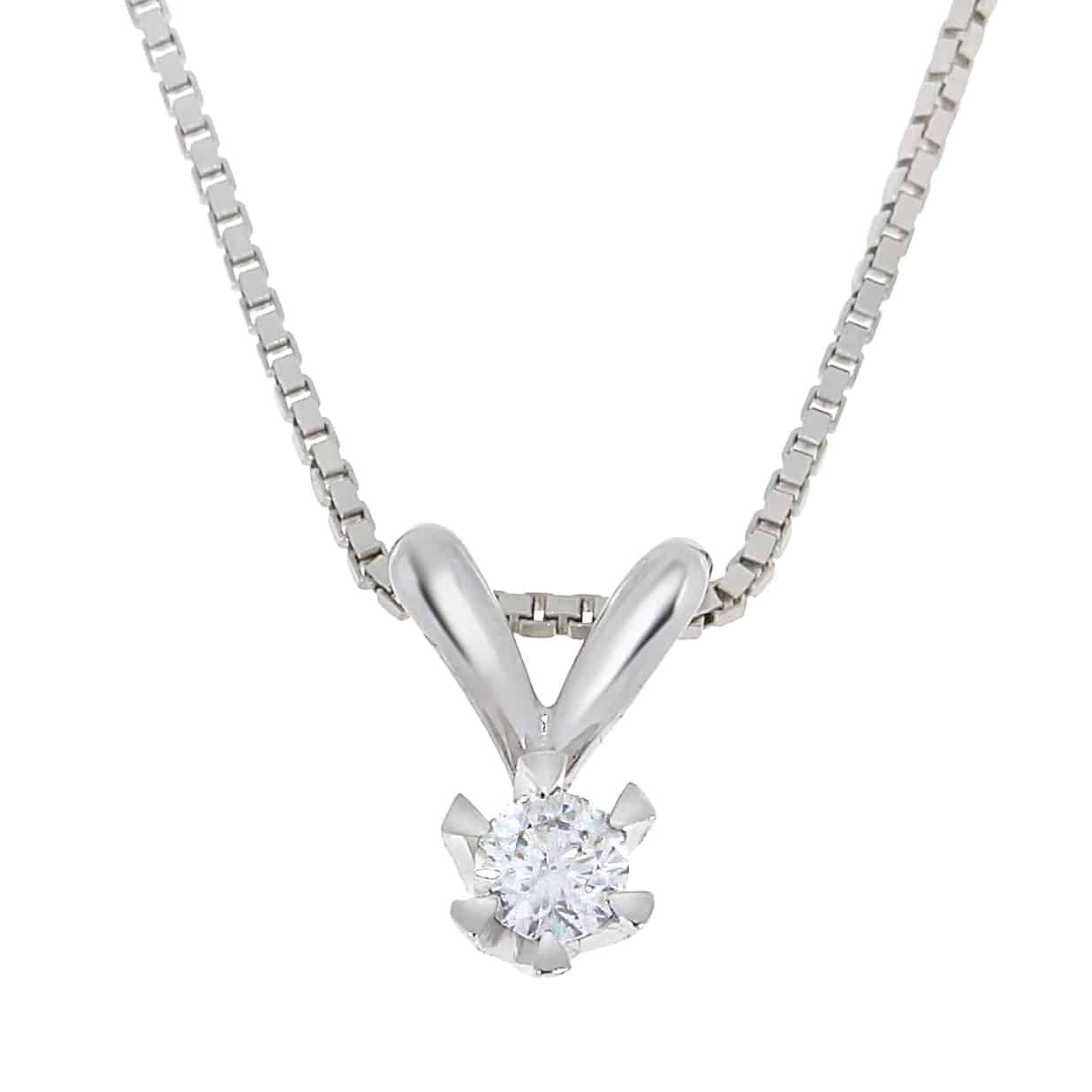 Victoria diamantsmykke, hvitt/gult gull