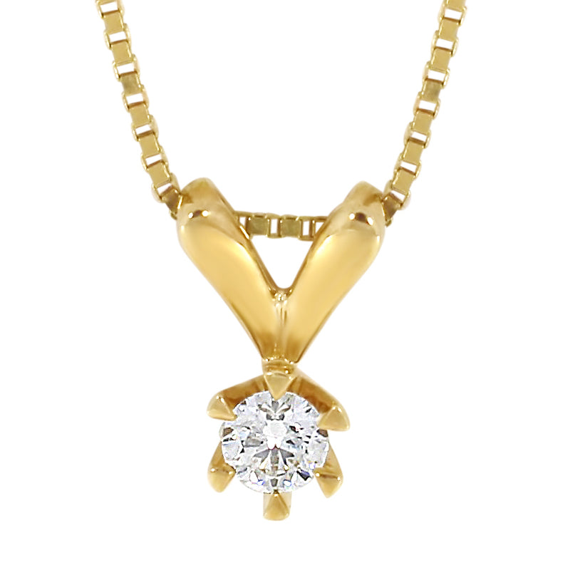 Victoria diamantsmykke, hvitt/gult gull