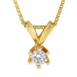 Victoria diamantsmykke, hvitt/gult gull