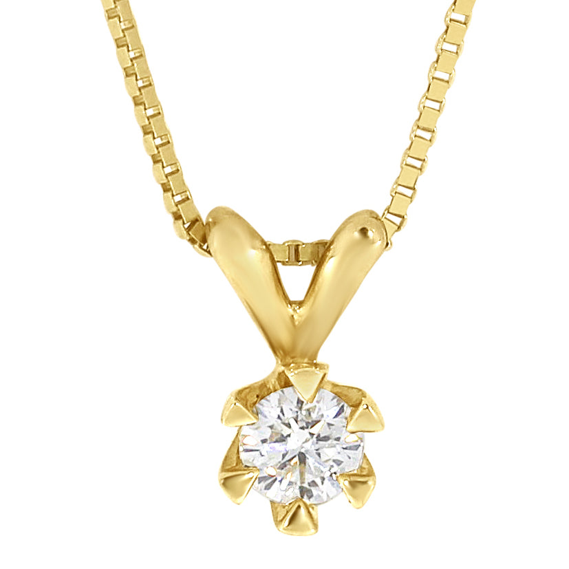 Victoria diamantsmykke, hvitt/gult gull