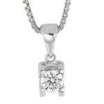 Carmen enstens halssmykke i hvitt gull, 0.20CT TWSI - Diamanthuset