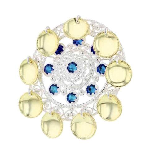 Sølje i filigran med blå Swarovski krystaller kan du få tak i hos Diamanthusetf