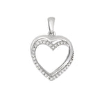 Diamantsmykke hjerte 0,12ct tw/si - Diamanthuset