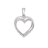 Diamantsmykke hjerte 0,12ct tw/si - Diamanthuset