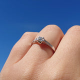 Diamantring i hvitt gull 0,35ct TWSI