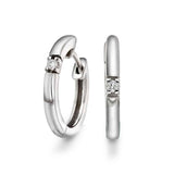 Diamant øreringer m/1 diamant tot.0,06ct tw/s - Diamanthuset