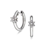 Diamant øredobber 14kt hvitt gull 0.25ct TW Si - Diamanthuset