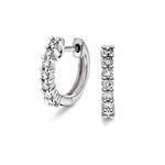 Diamant øredobber 14kt hvitt gull 0.35ct TW Si - Diamanthuset