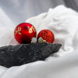 Diamantørepynt i rosett, gult/hvitt gull 0,30ct tw/si