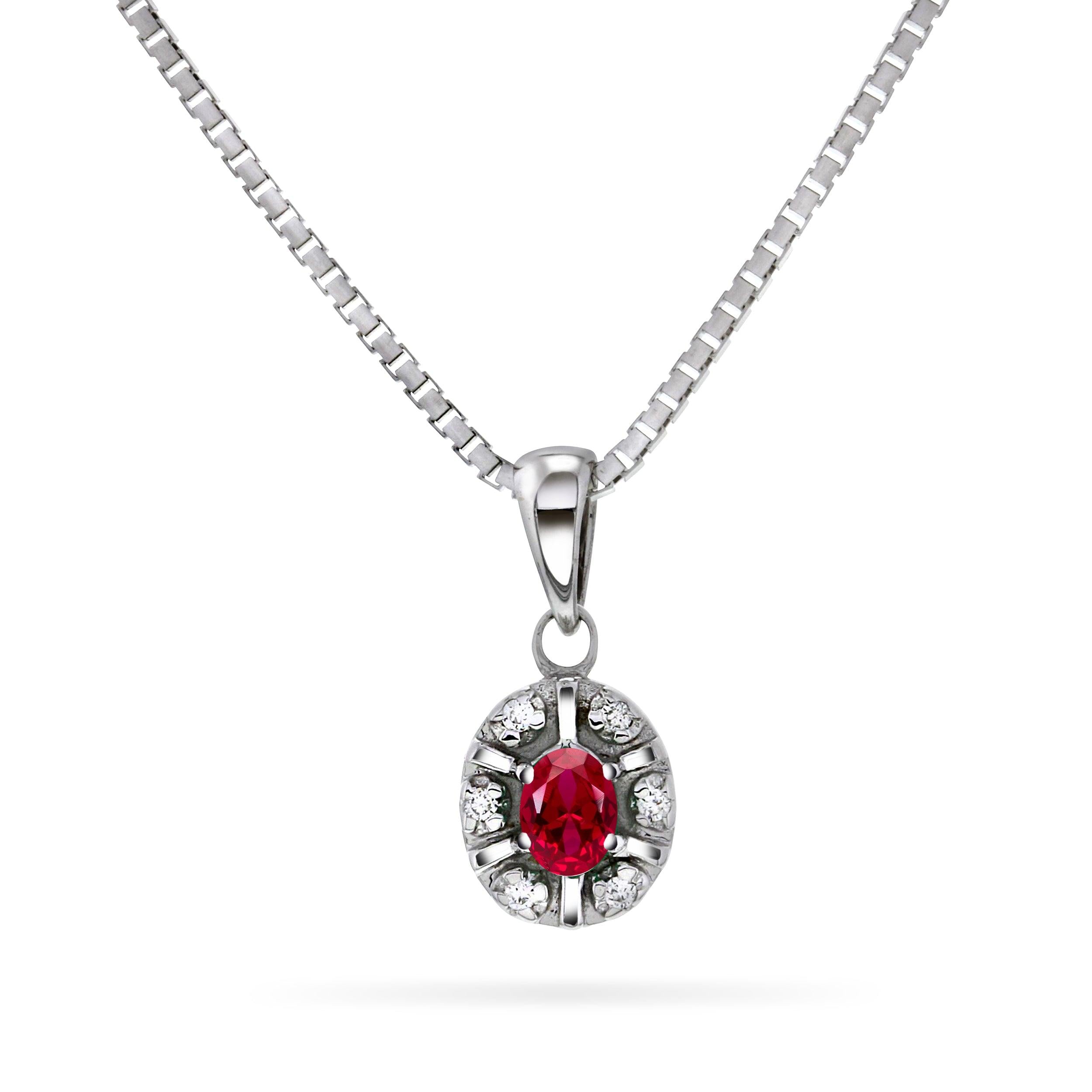 Diana Diamantanheng med rubin og diamanter - Diamanthuset