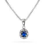 Diana Diamantanheng med safir og diamanter 0,03ct TWSI - Diamanthuset