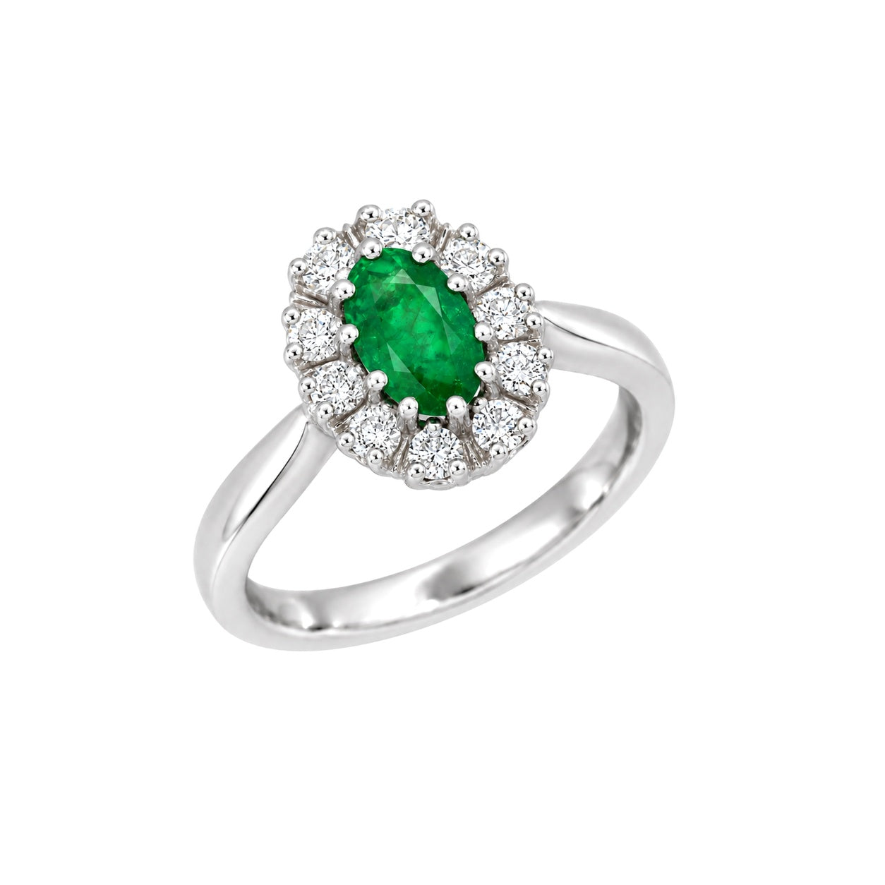 Diana diamantring med smaragd 0.25ct. - Diamanthuset