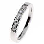 Allianse diamantring i hvitt gull, 0.40CT TWSI - Diamanthuset