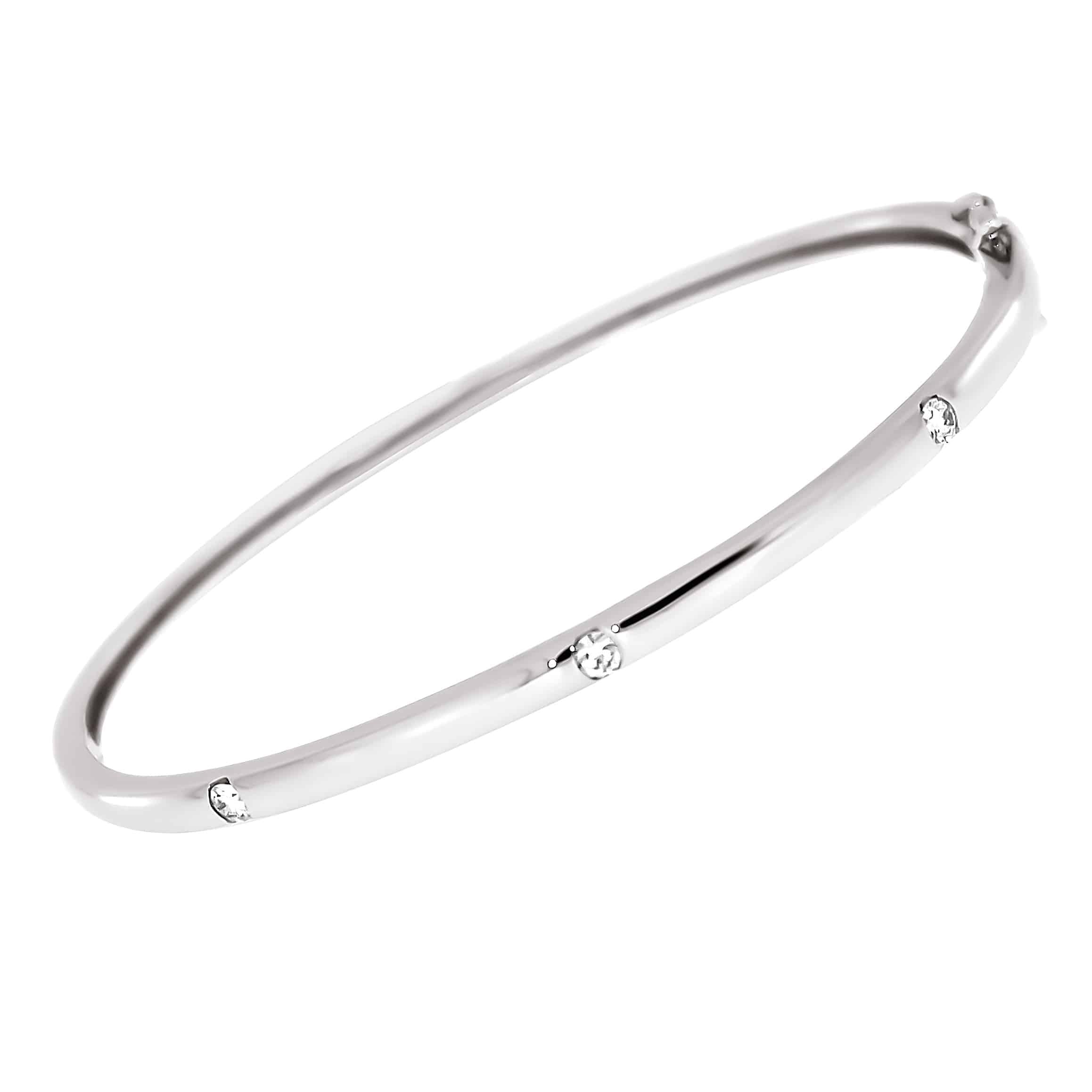 Armring i hvitt gull 0,21ct TW/SI - Diamanthuset