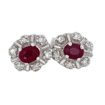 Diana Diamant øredobber med rubin 0,06ct TWSI - Diamanthuset