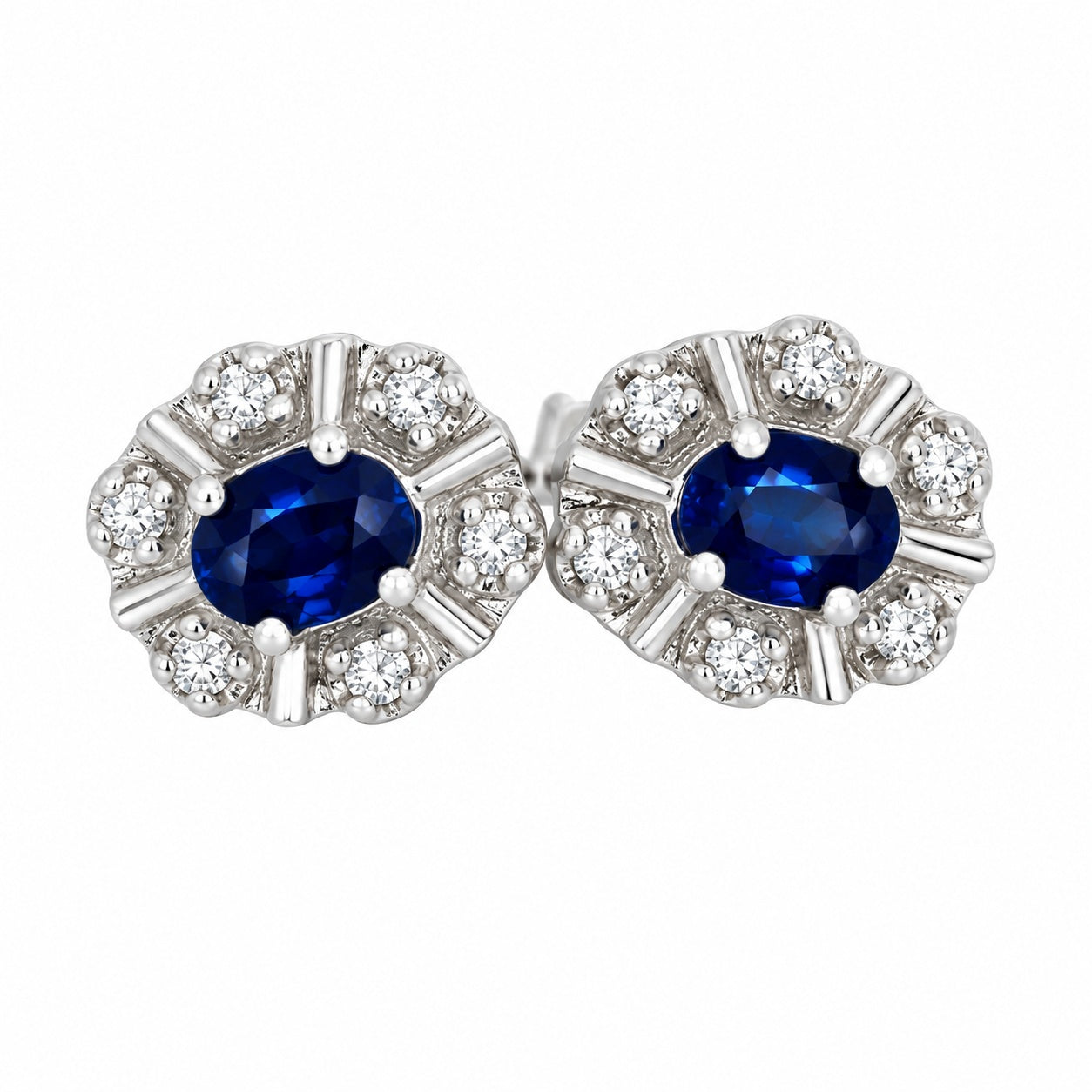 Diana Diamant øredobber med safir 0,06ct TW/SI - Diamanthuset