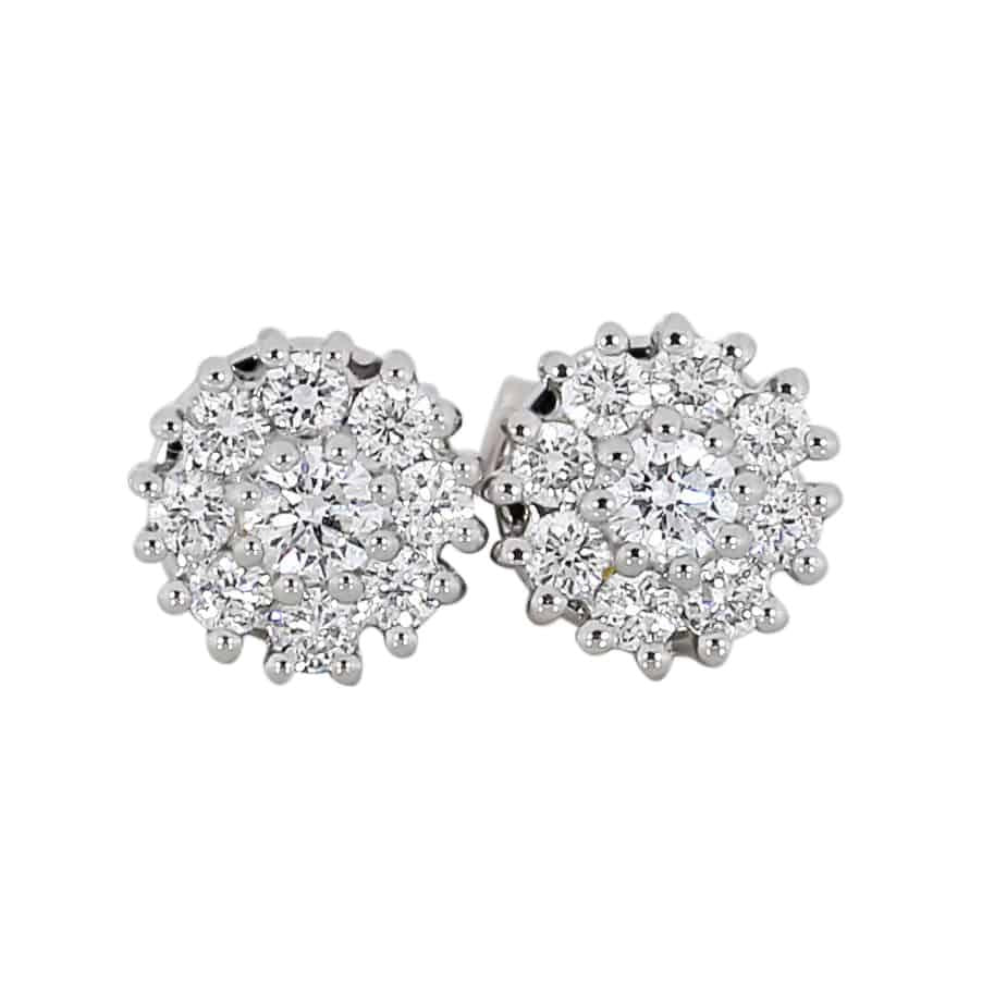Diamant øredobber rosett 0,45ct TWSI - Diamanthuset