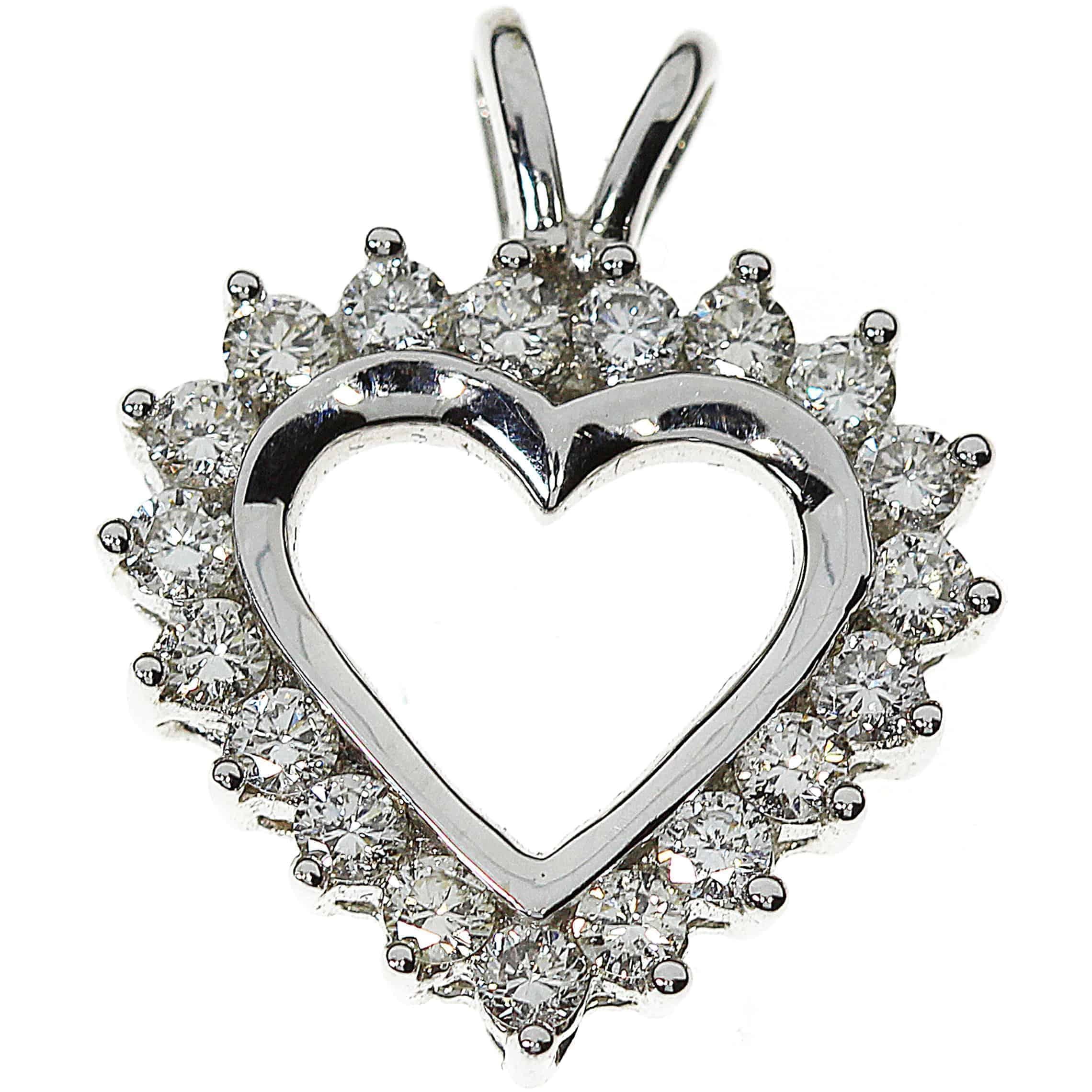 Diamant halssmykke i hvitt gull, 2.00CT TWSI - Diamanthuset