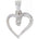Diamant halssmykke i hvitt gull, 0.01CT TWSI - Diamanthuset