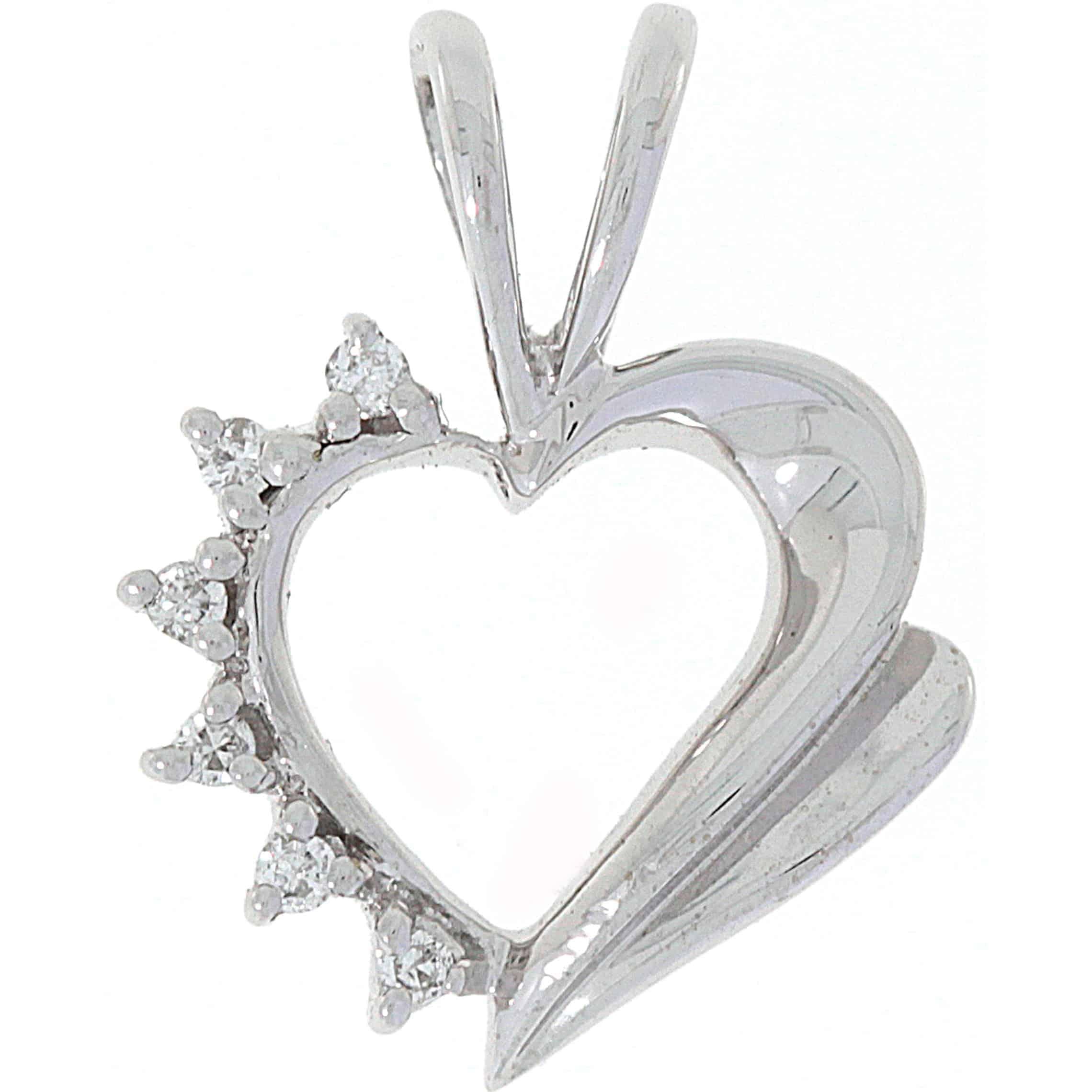 Diamant halssmykke i hvitt gull, 0.03CT TWSI - Diamanthuset