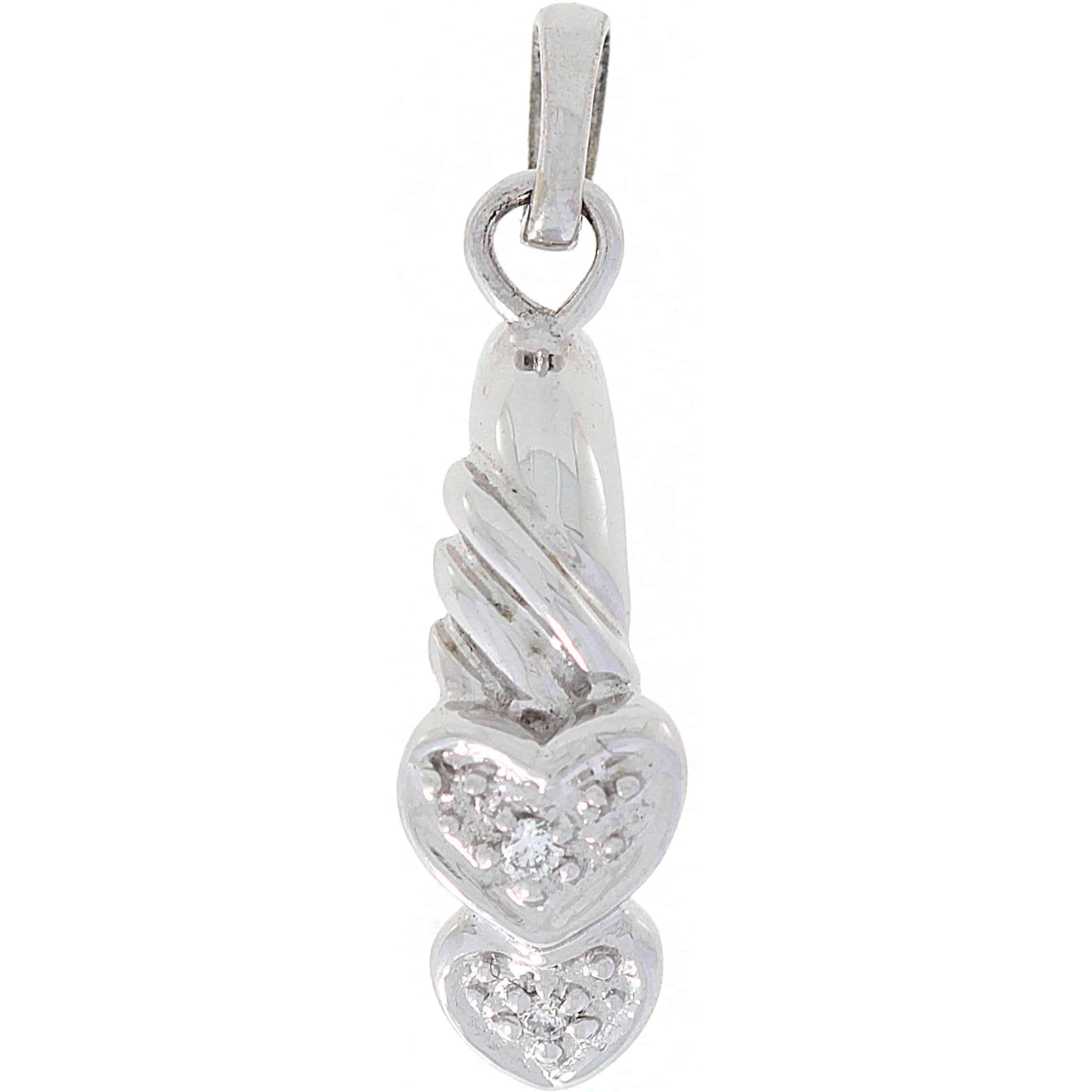 Diamanthalssmykke i hvitt gull, 0.02CT TWSI - Diamanthuset