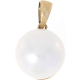 Halssmykke med perle i gult gull, 11mm