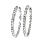 Diamant øredobber i hvitt gull, 0.60ct TWSi - Diamanthuset