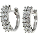 Diamantøredobber i hvitt gull, 0.70CT TWSI - Diamanthuset