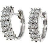 Diamantøredobber i hvitt gull, 0.70CT TWSI - Diamanthuset